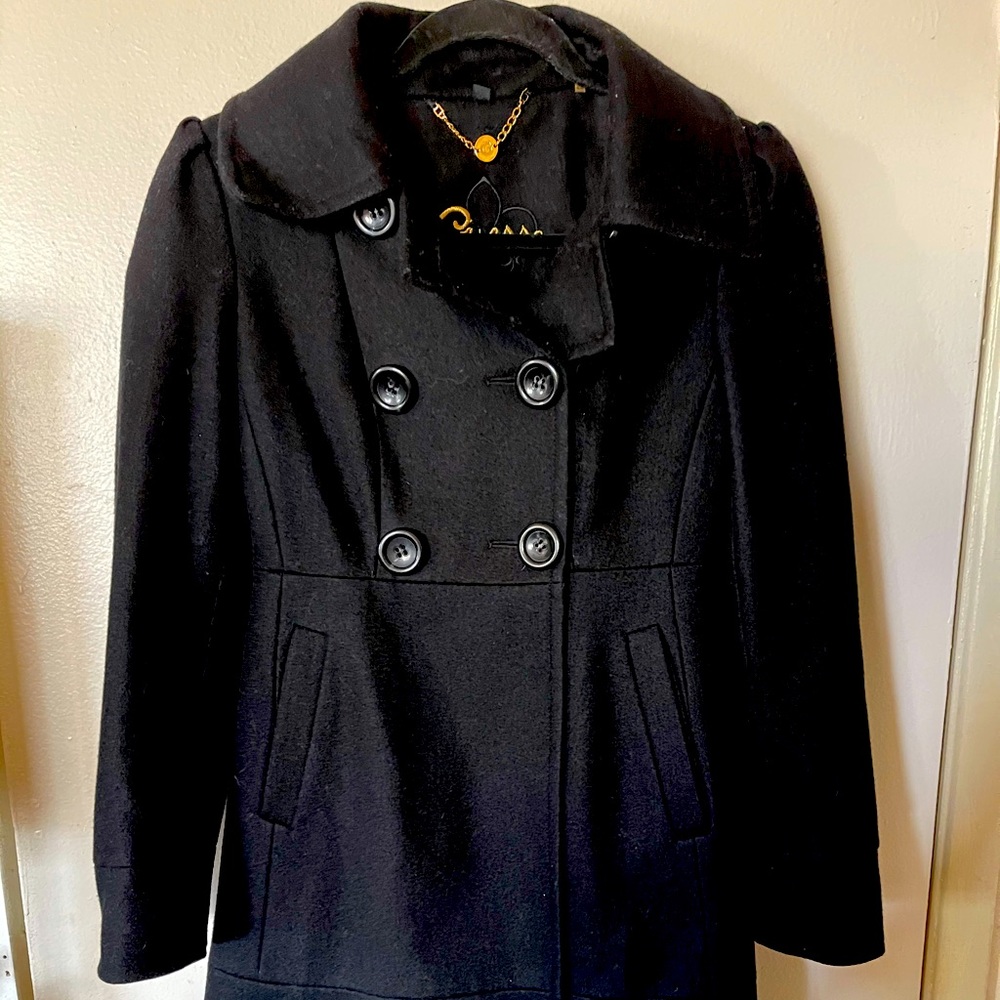 Black guess peacoat